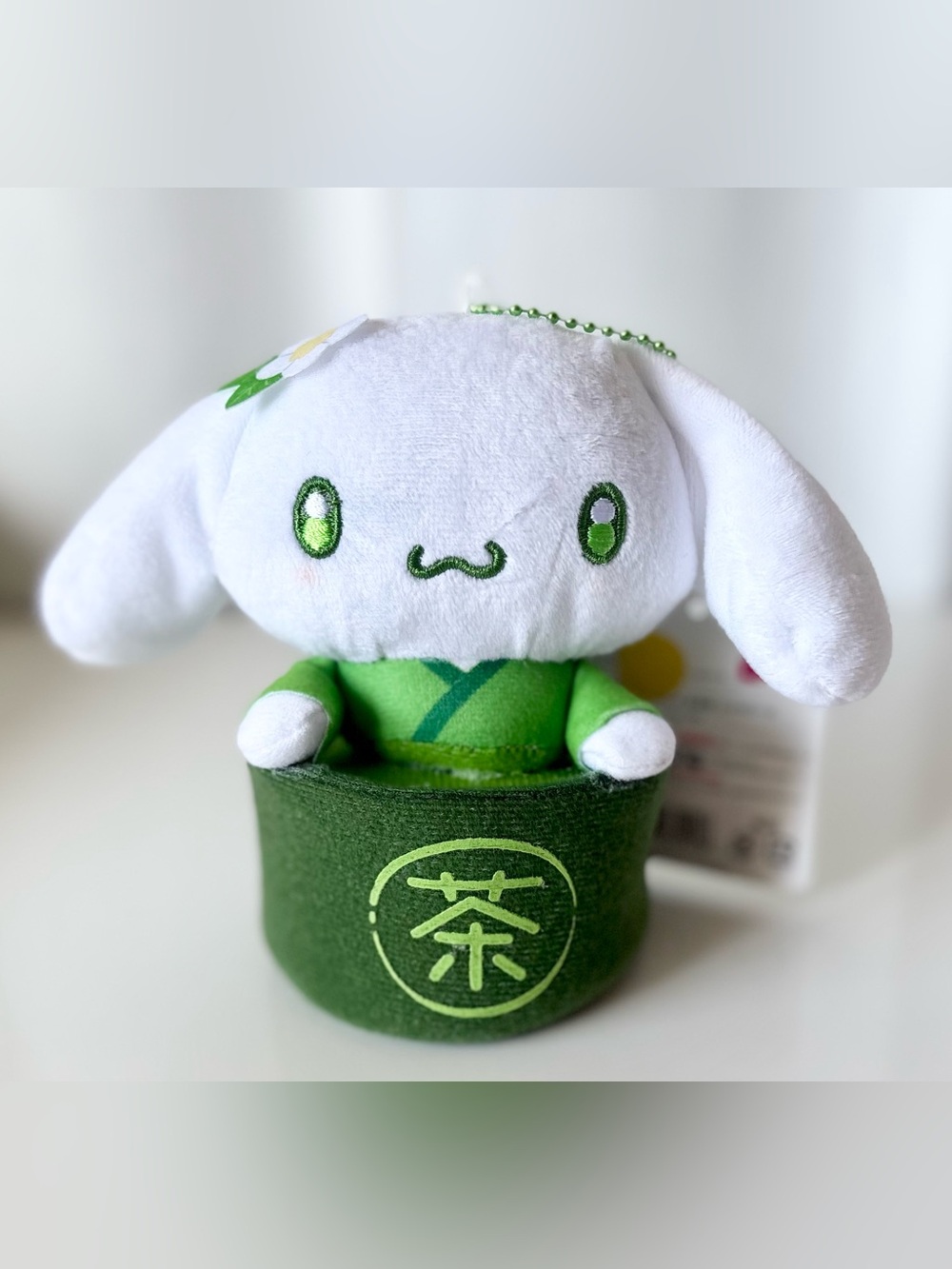 Cinnamoroll Japan Exclusive Limited Edition Matcha Bowl Plush Bag Charm NWT